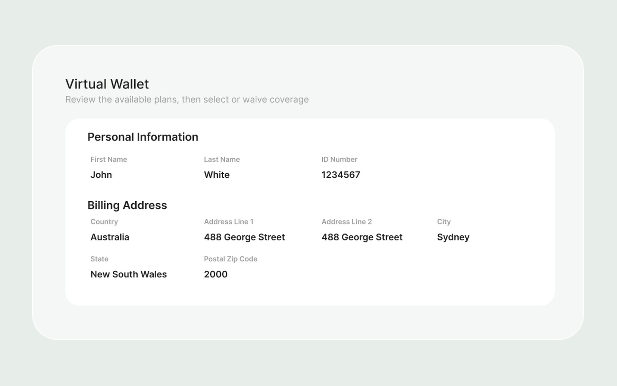 Connect Bank or Set Up Virtual Wallet