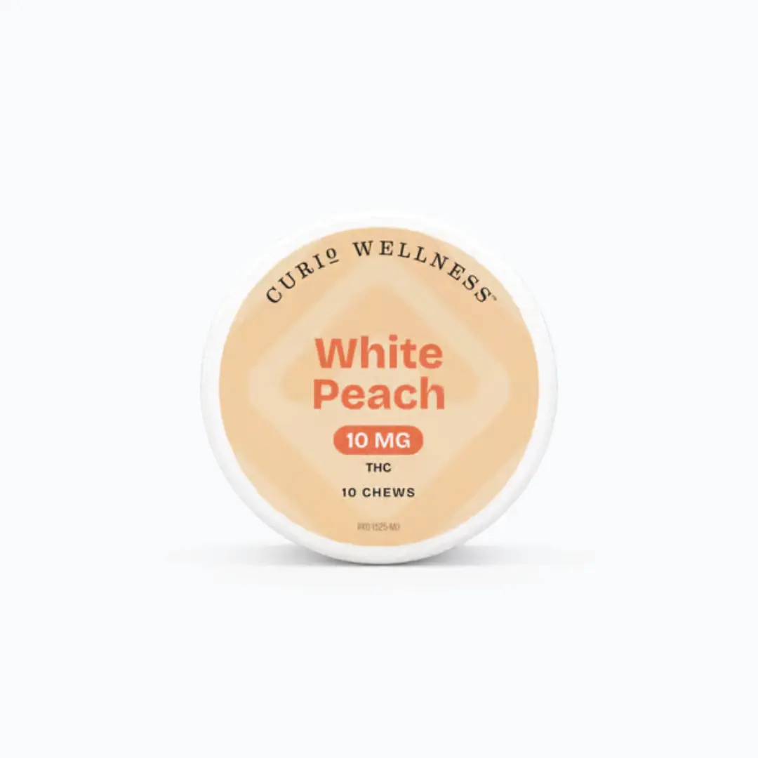 curio wellness white peach edible chews