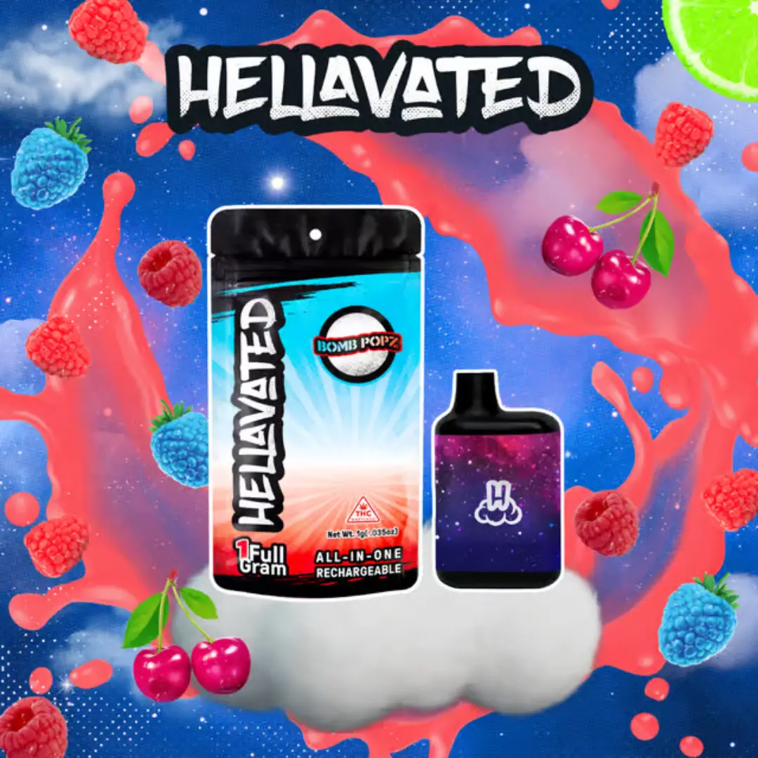 hellavated bomb popz 1g cloud bar disposable vape