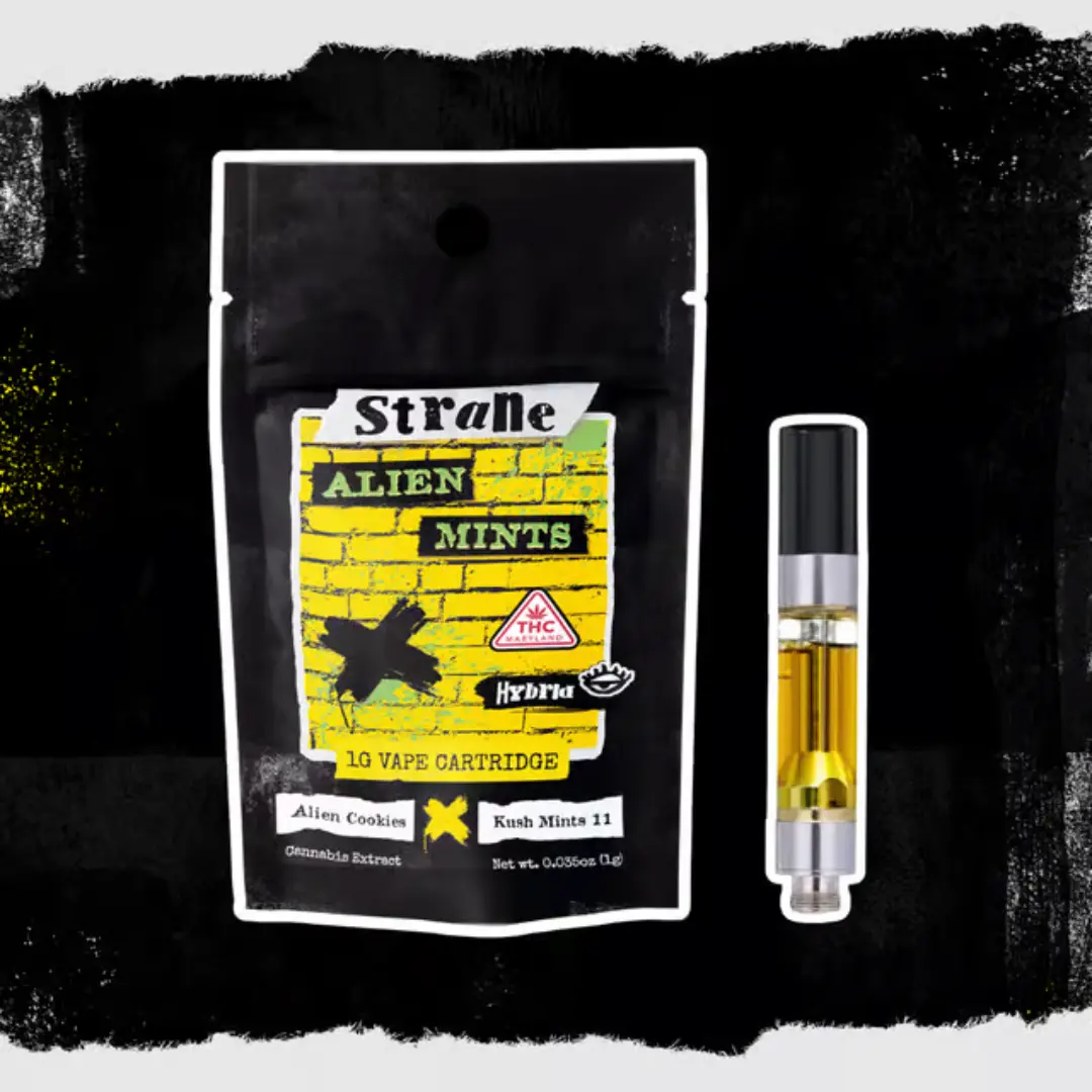 strane alien mints 1g distillate vape cart