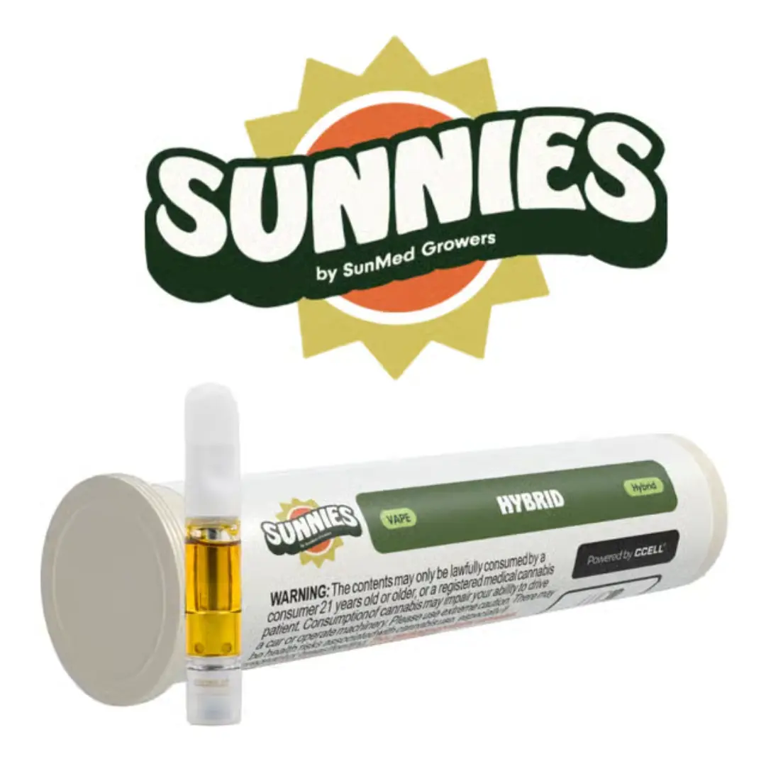 sunmed super sour peach 1g distillate vape cart
