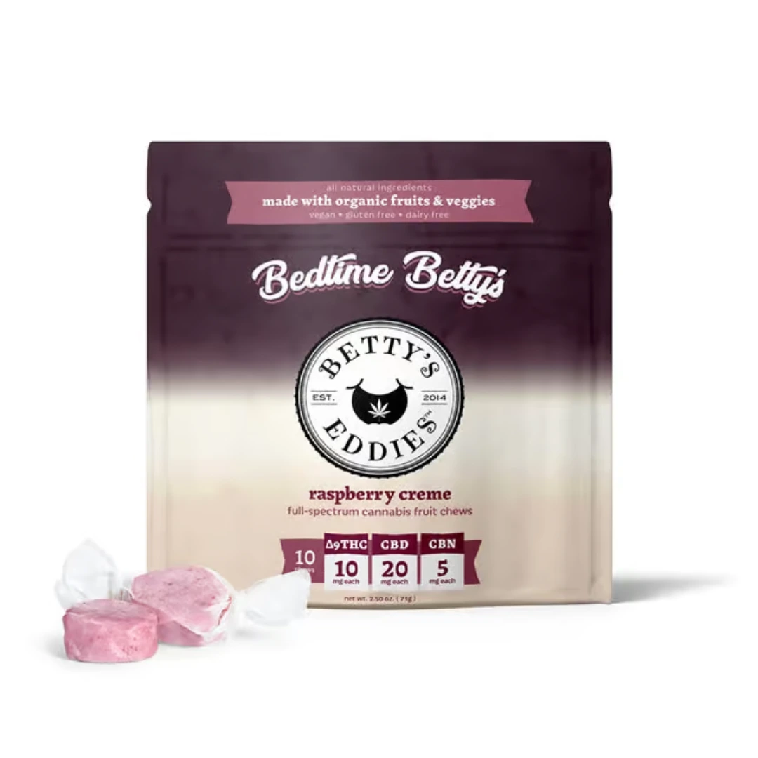 bettys eddies bedtime bettys raspberry creme edible chews