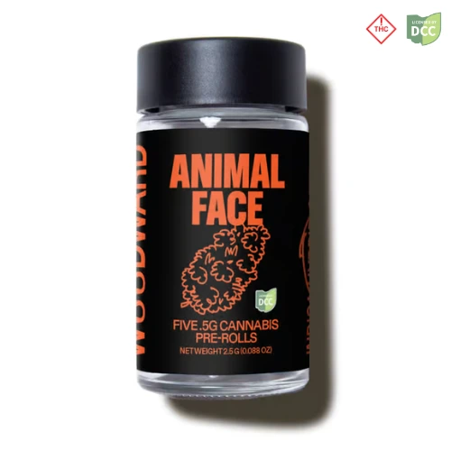 Woodward Animal Face 5-pack cannabis pre-rolls available in Ohio at Bloom.