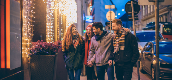 friends walking