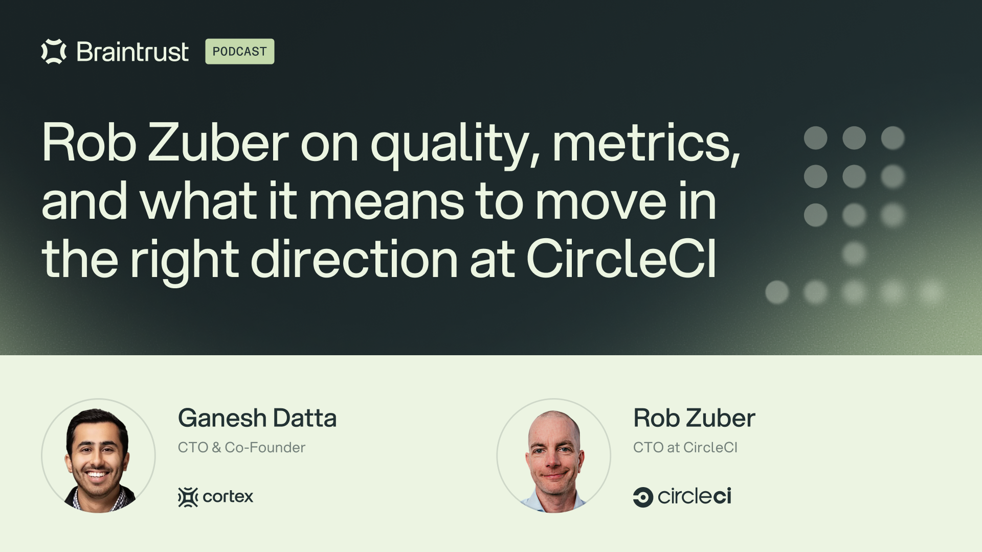 Zuber Rangsaz Rob Zuber on quality, metrics, and what it means to move in the right ...