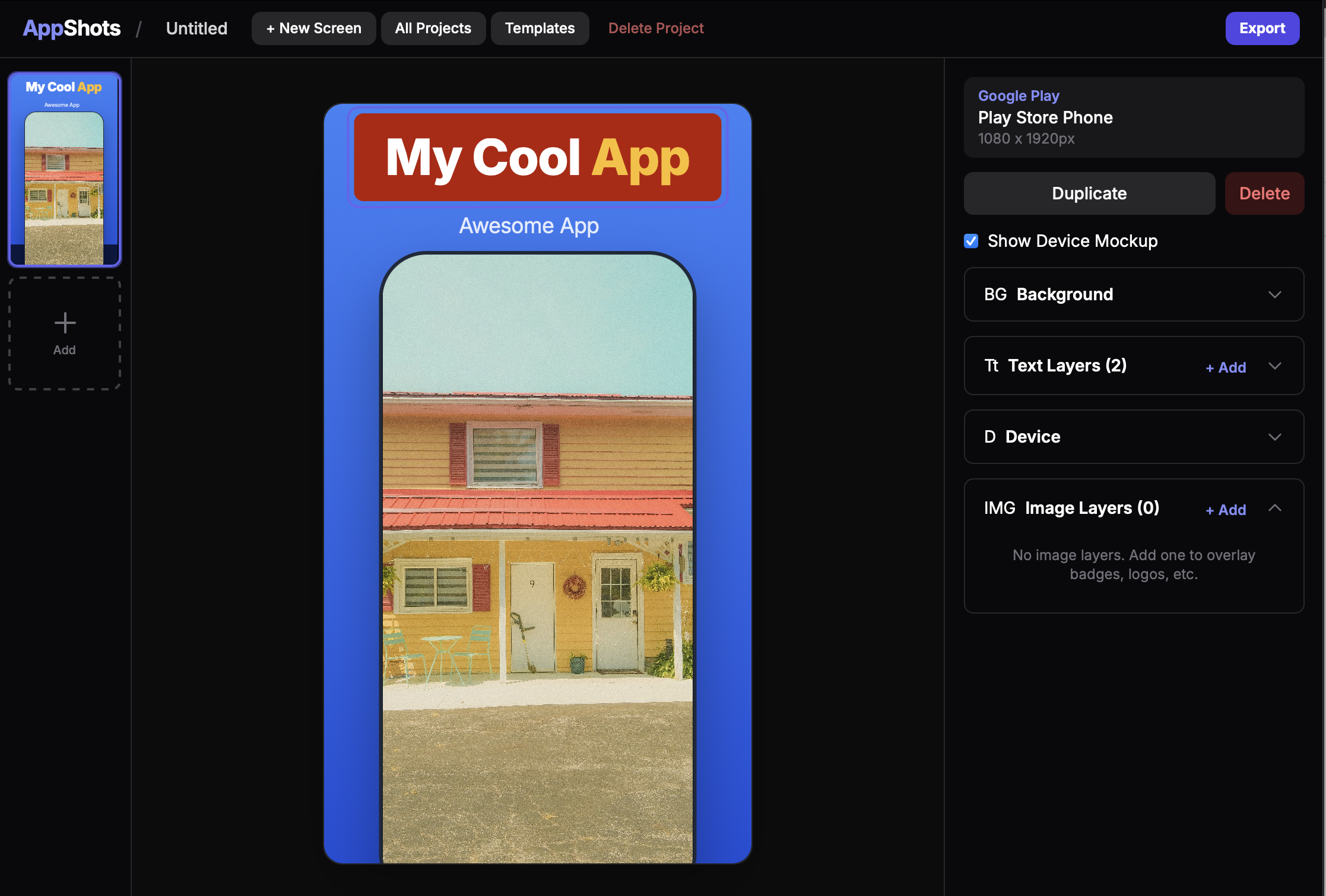 Appshots - Beautiful app screenshots, in seconds preview image