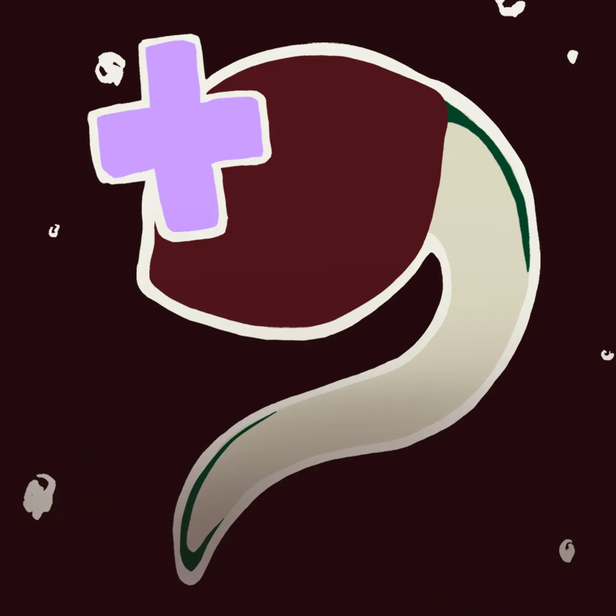 Cannabis seed just sprouted in soil illustration