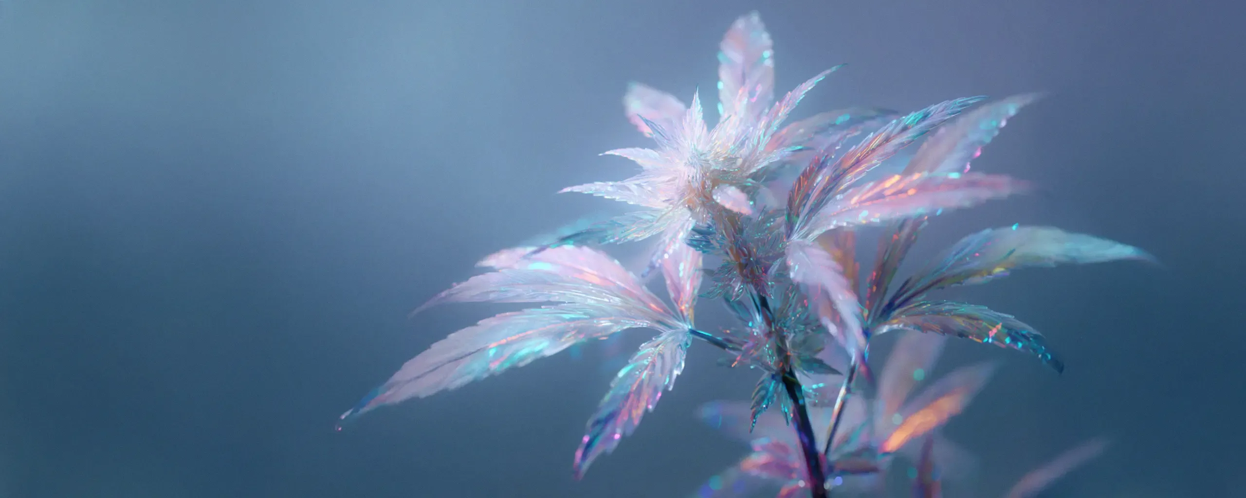 Cyber Stylized Cannabis Plant