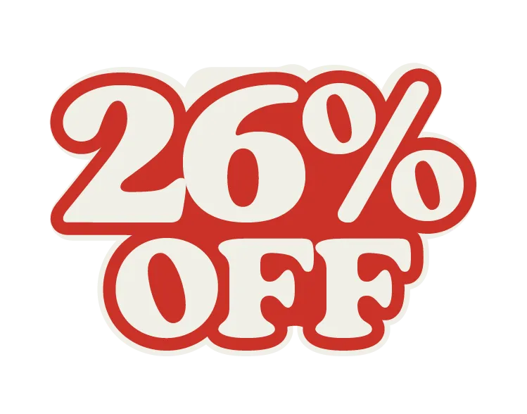 Red 26% off