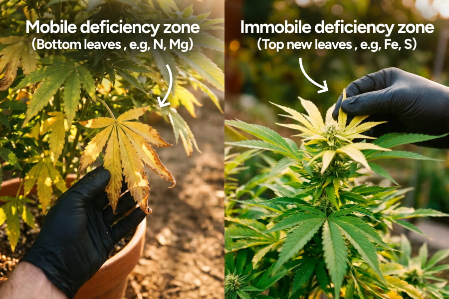 Cannabis Nutrient Deficiencies [Full Chart & Visual Guide]