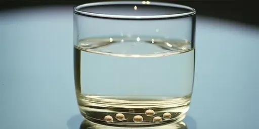 A glass of water with cannabis seeds floating, ready to begin germinating by soaking overnight for better sprouting.