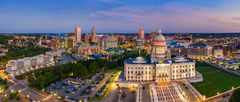 Aerial view of Providence capitol building