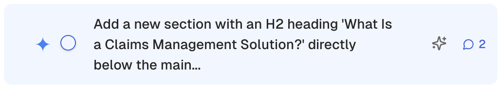 AI Overview optimization checklist item example