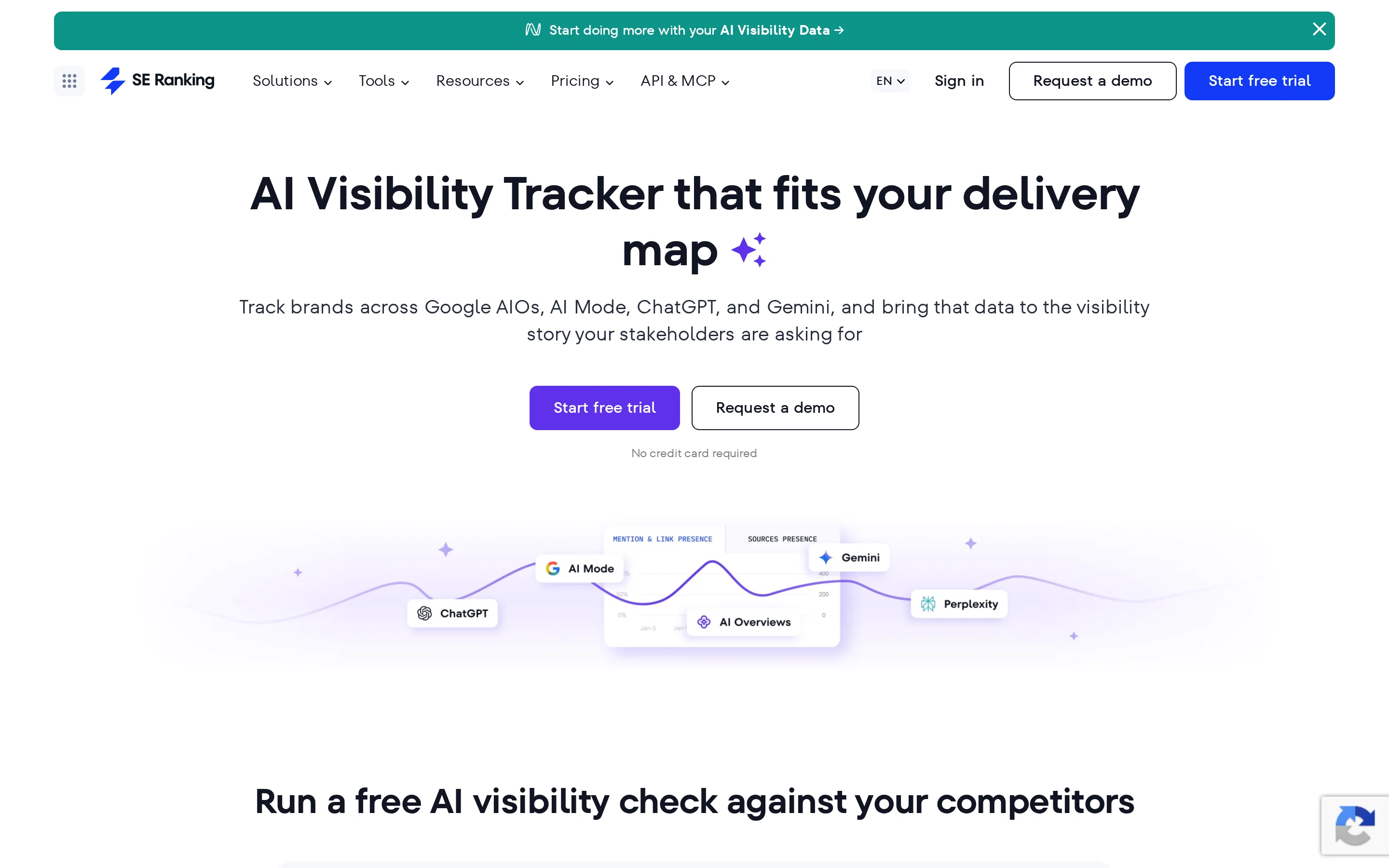 SE Ranking AI Search Tracking interface