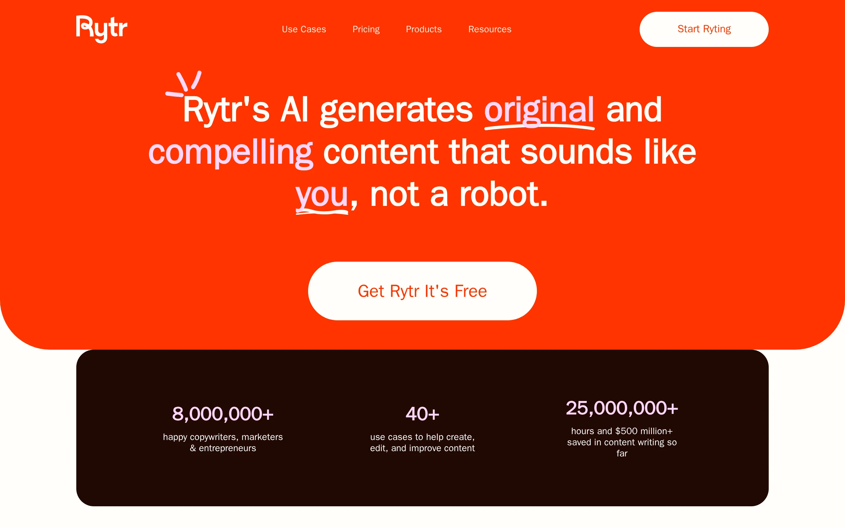 Rytr low-cost AI writing assistant for short template-led copy