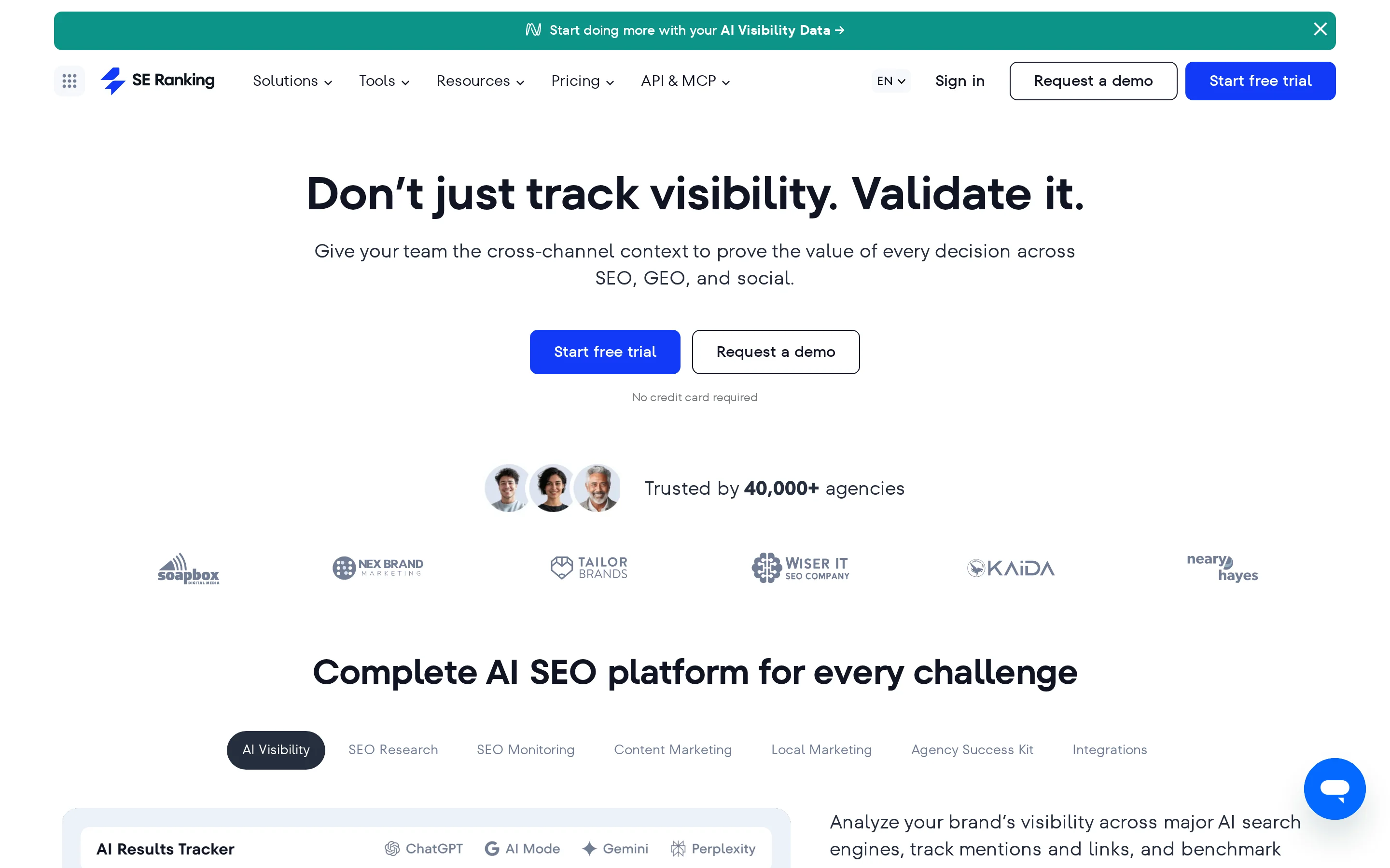 SE Ranking project dashboard for rank tracking, audits, and competitor research
