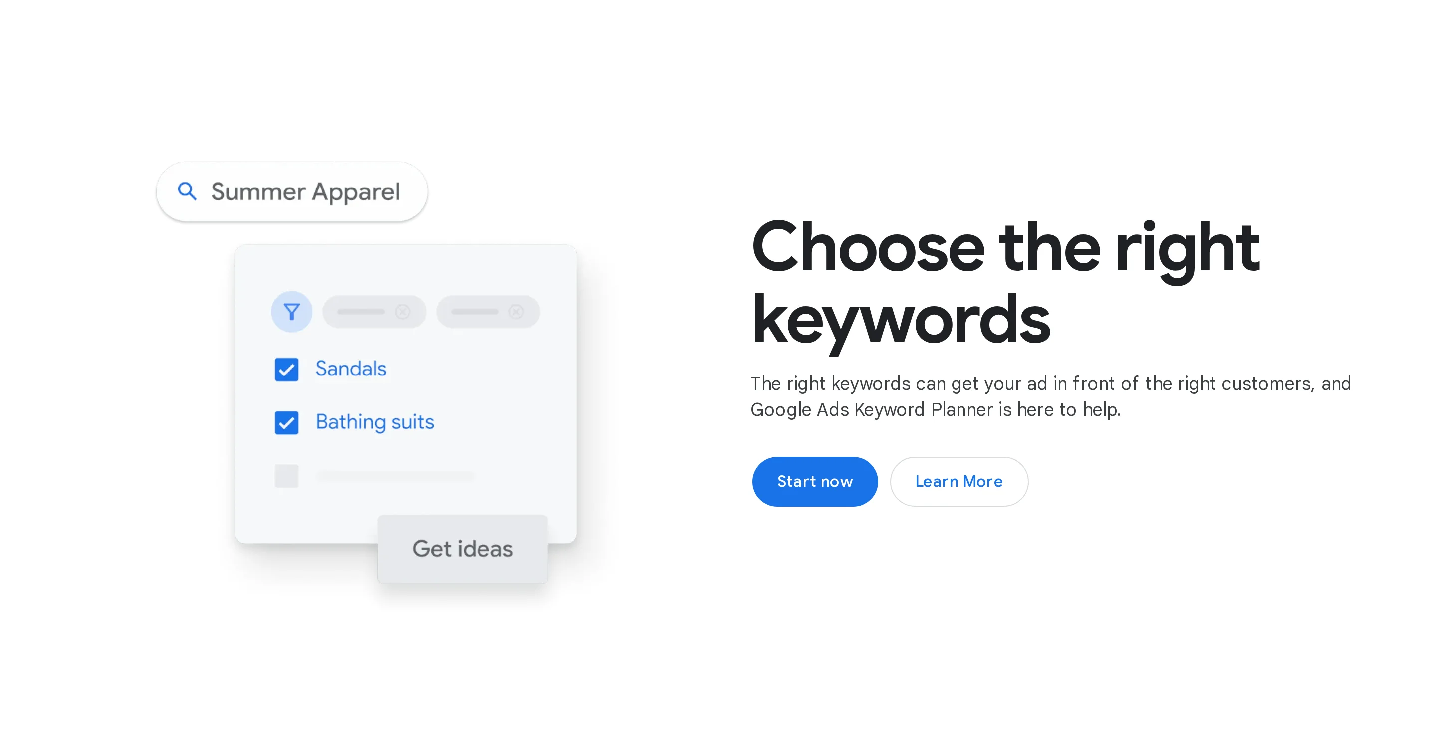 Google Keyword Planner hero introducing keyword discovery and planning in English