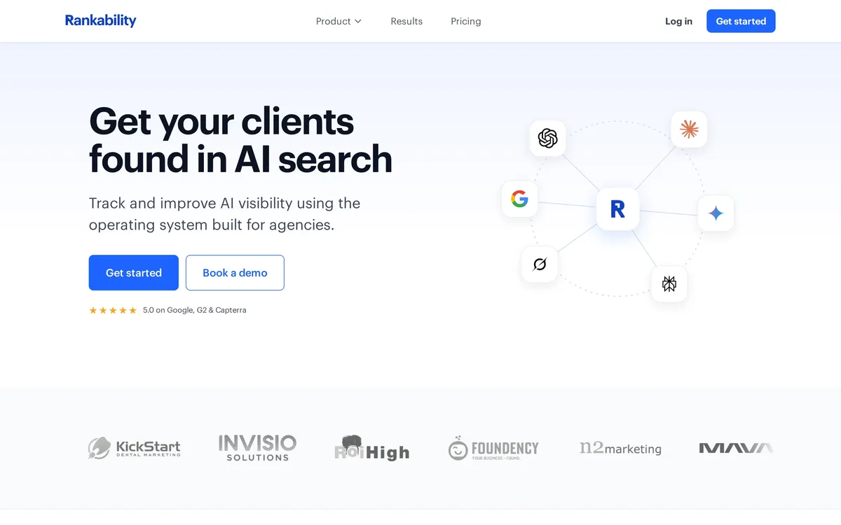 Rankability agency-focused SEO advice, content scoring, and visibility platform