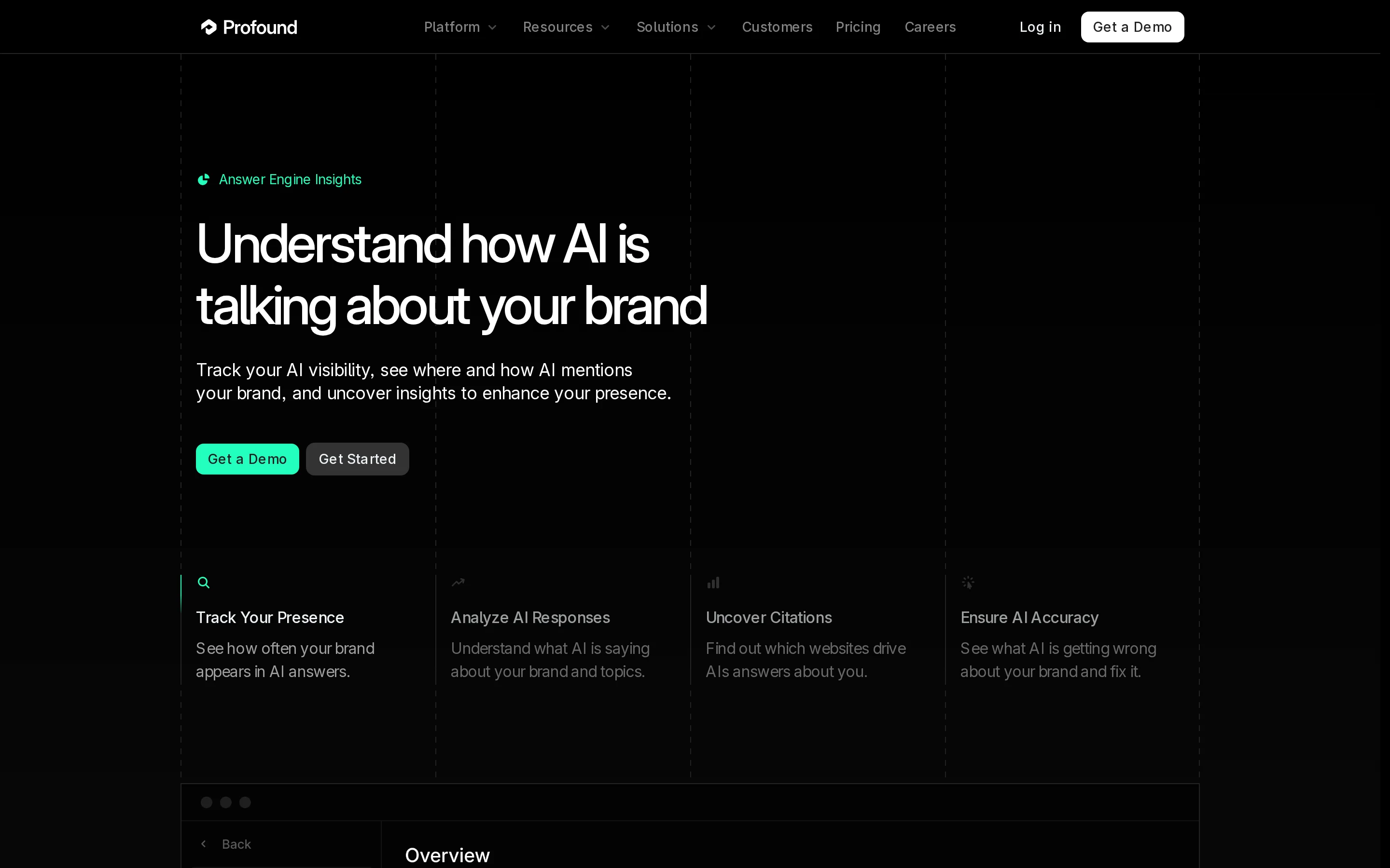 Profound Answer Engine Insights interface