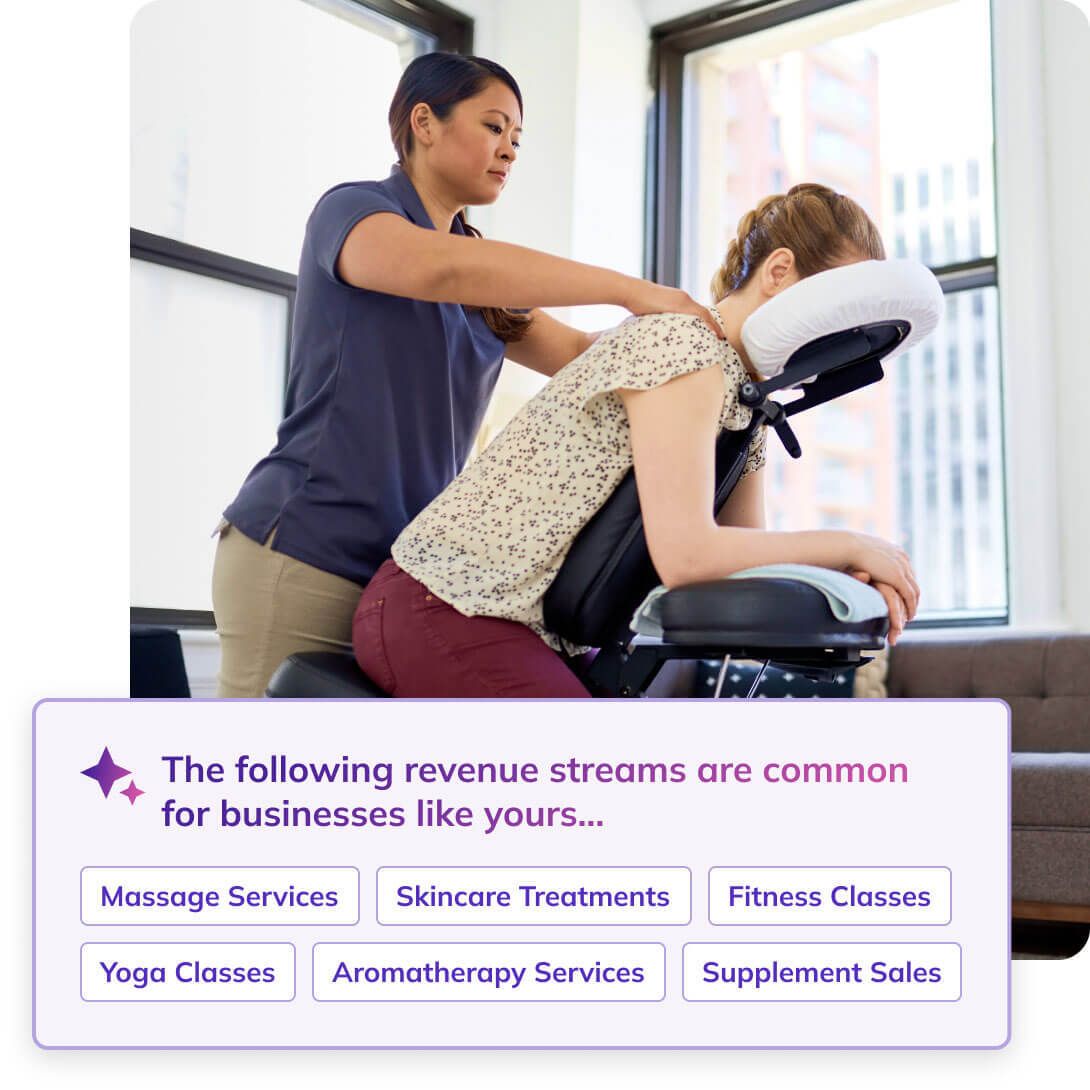 Woman issuing massage to patient
