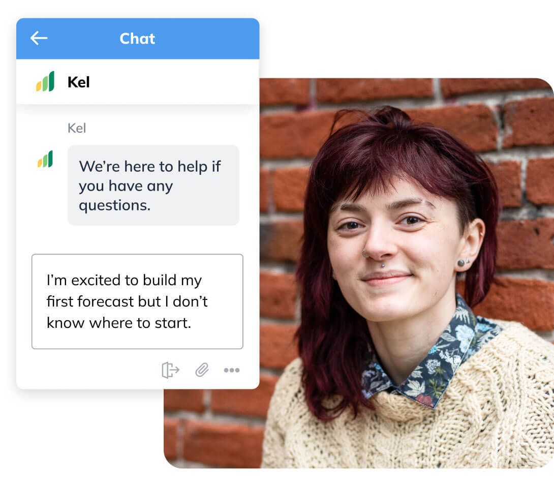 LivePlan chat with Kel