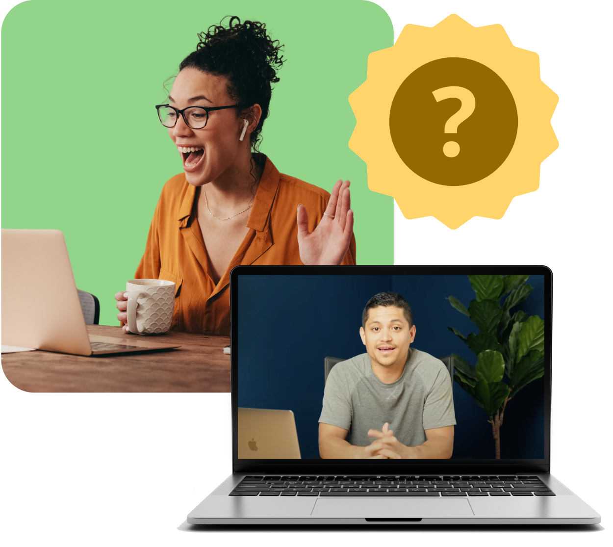 image of a woman speaking to a LivePlan Expert over a 1:1 video session