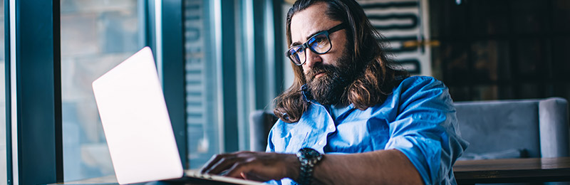 Man working at computer