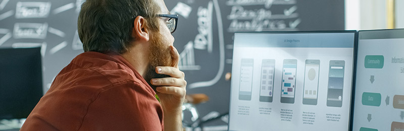 Man working at computer