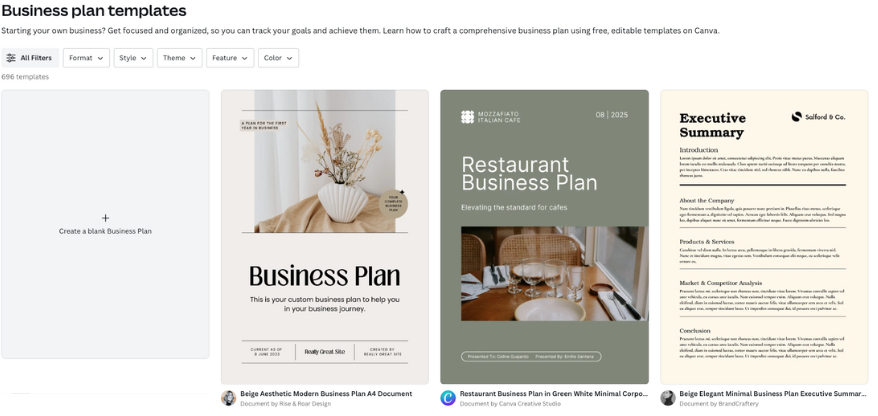 Canva template example