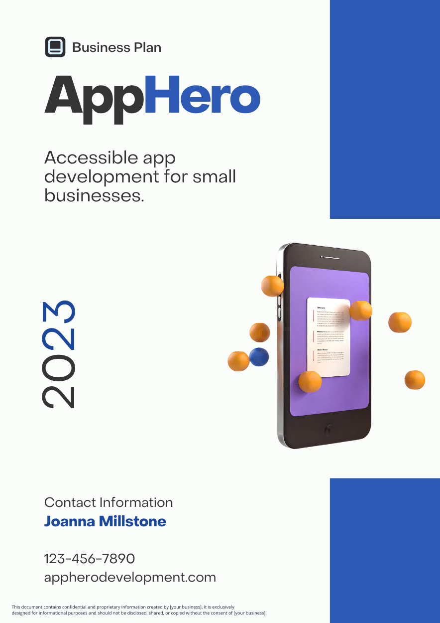 example cover page