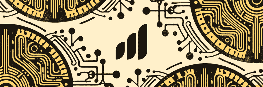 The background displays an abstract pattern resembling a circuit board, with intricate lines and nodes in shades of black and gold on a beige background. The LivePlan logo, consisting of three vertical bars, is prominently centered among the circuit designs, emphasizing the connection between business planning software and technological innovation. The background displays an abstract pattern resembling a circuit board, with intricate lines and nodes in shades of black and gold on a beige background. The LivePlan logo, consisting of three vertical bars, is prominently centered among the circuit designs, emphasizing the connection between business planning software and technological innovation.