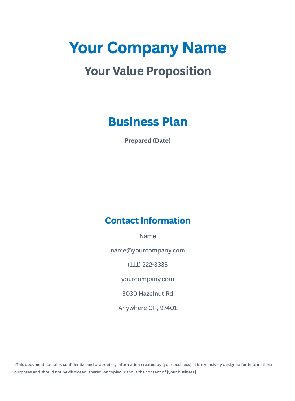 cover page example