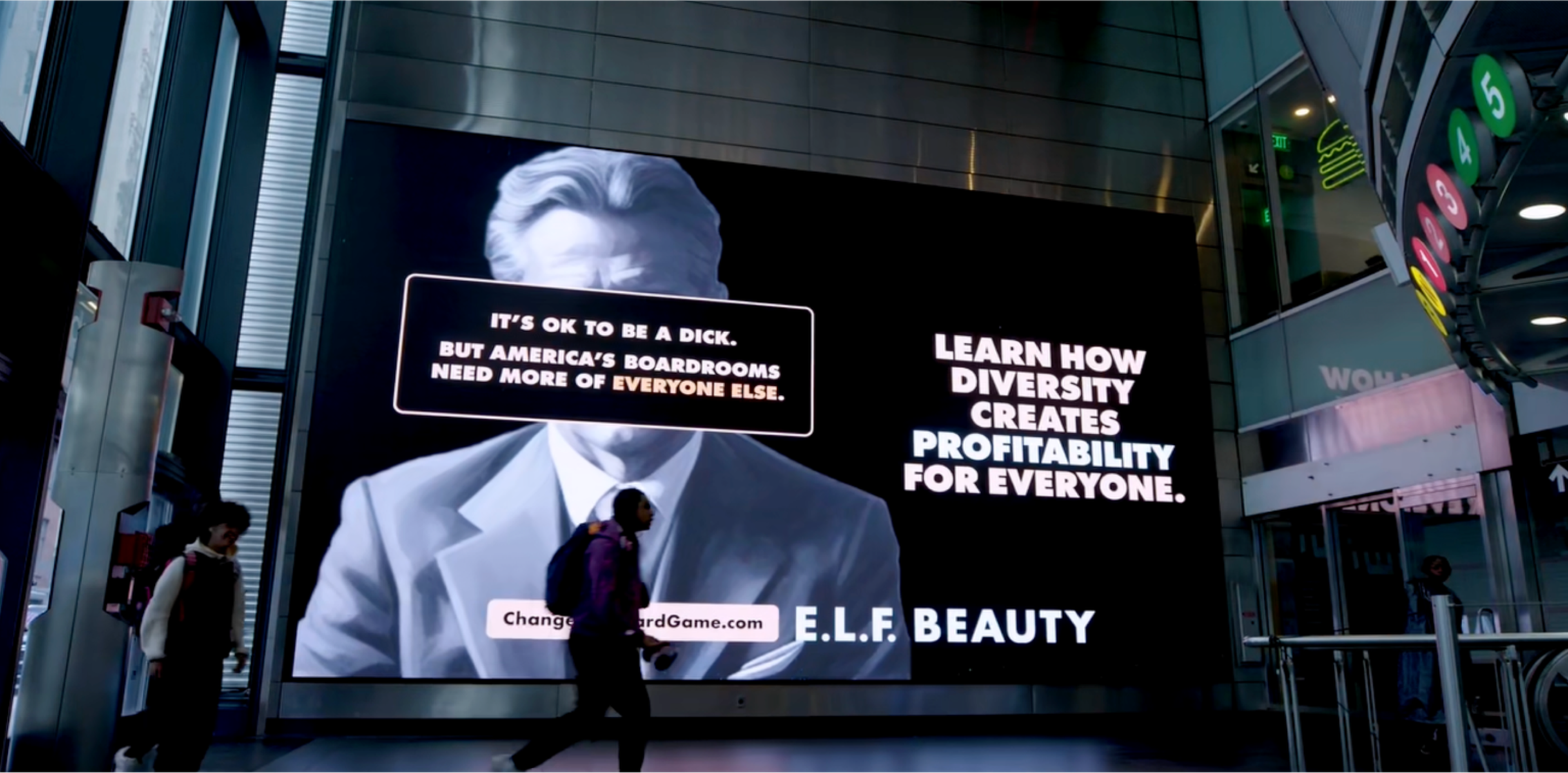 Billboard display of the so many dicks campaign