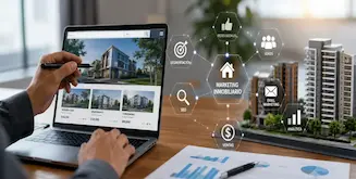 Estudiante de UPC aplicando sus conocimientos en estrategia digital de marketing inmobiliario.