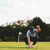 Golfer practicing his putting @ Clube de Golf Santo da Serra, Portugal