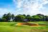 Pine-lined fairway at Quinta da Marinha Golf Club near Cascais, Portugal