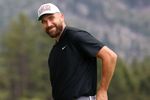 Travis Kelce NFL star playing golf at celebrity tournament