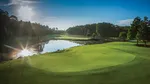 This 18-hole championship course features shimmering lakes, tropical sands, palm trees and sloping greens.
