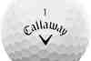Close-up of a white Callaway Supersoft golf ball showing the number one and Callaway script