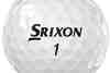 Close-up of a white Srixon Q-Star Tour golf ball showing the Srixon logo and number one