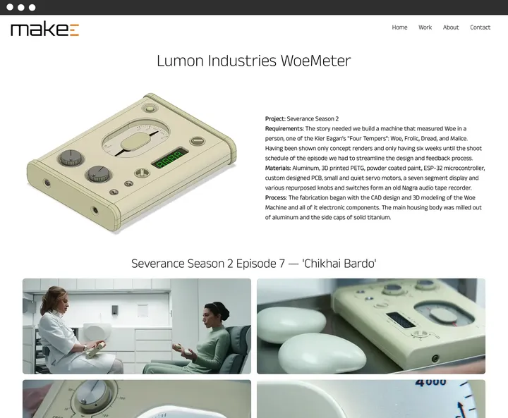 The make3.co home page, built on StoryPress.