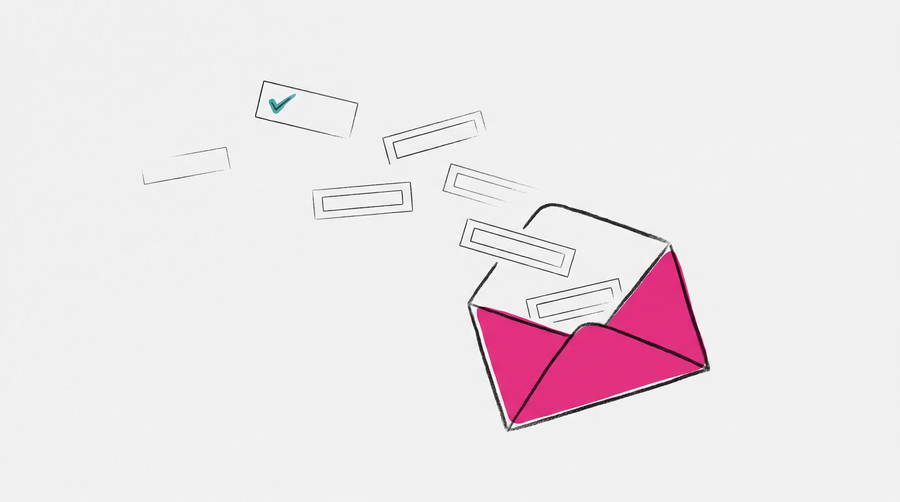 A hand-drawn envelope