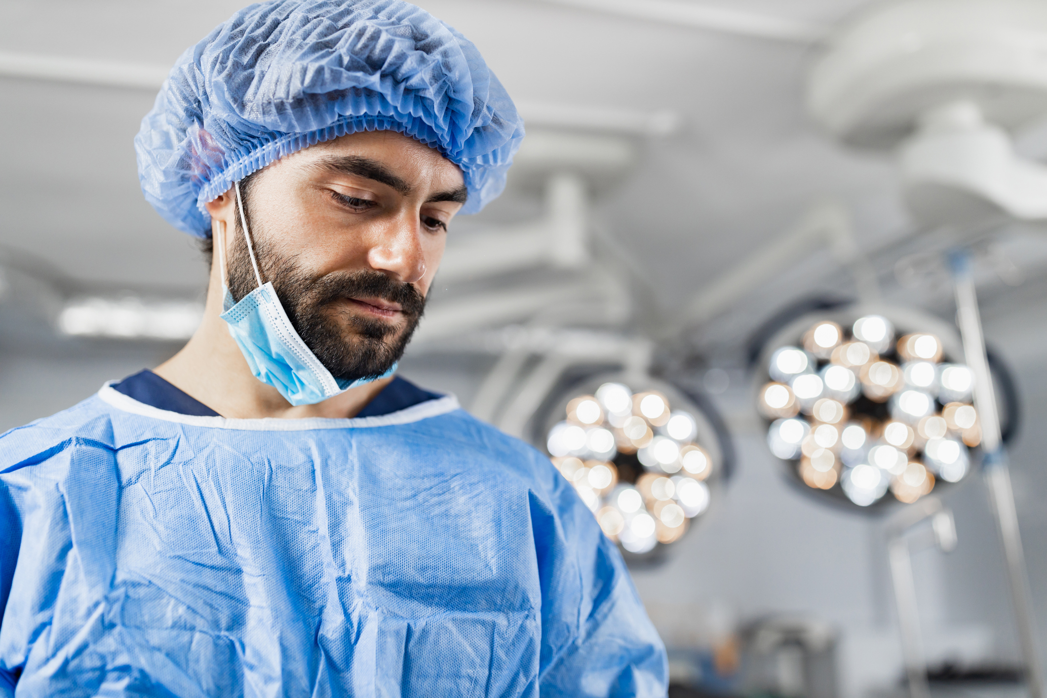 General surgeon in an operating room