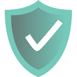 Icon of a shield with a checkmark