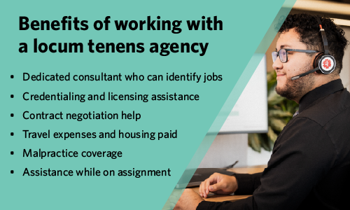 List of benefits of working with a locum tenens agency