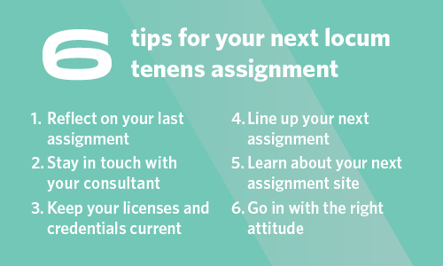 6 tips for your next locum tenens assignment