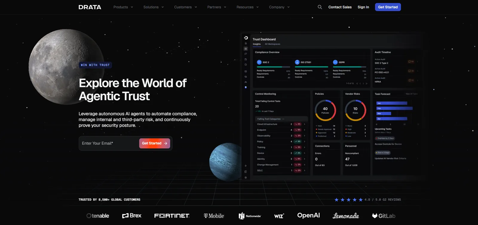 Drata homepage