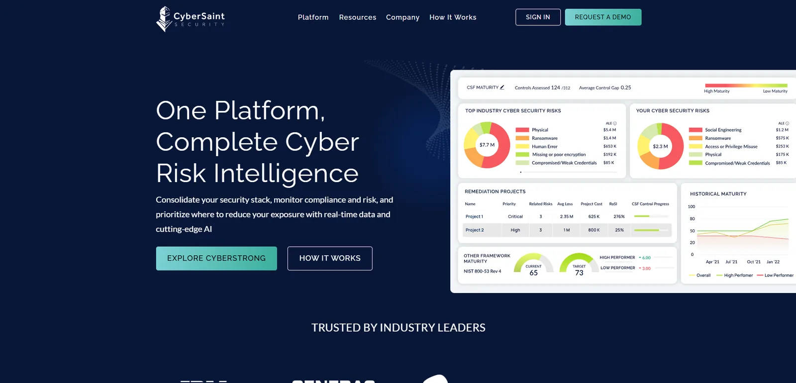 CyberSaint homepage