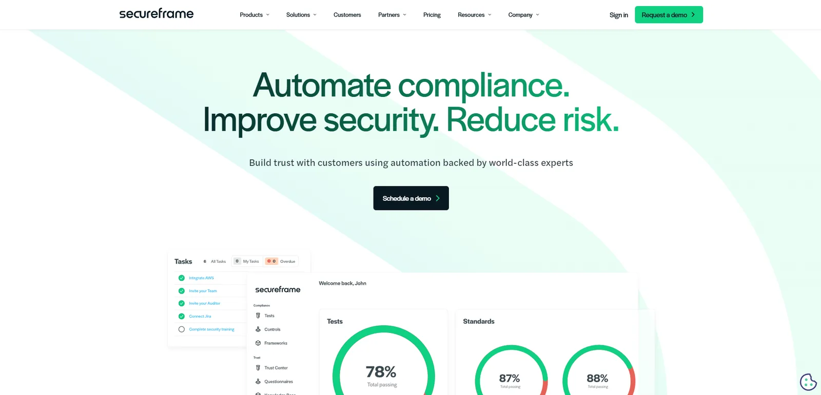 Secureframe homepage
