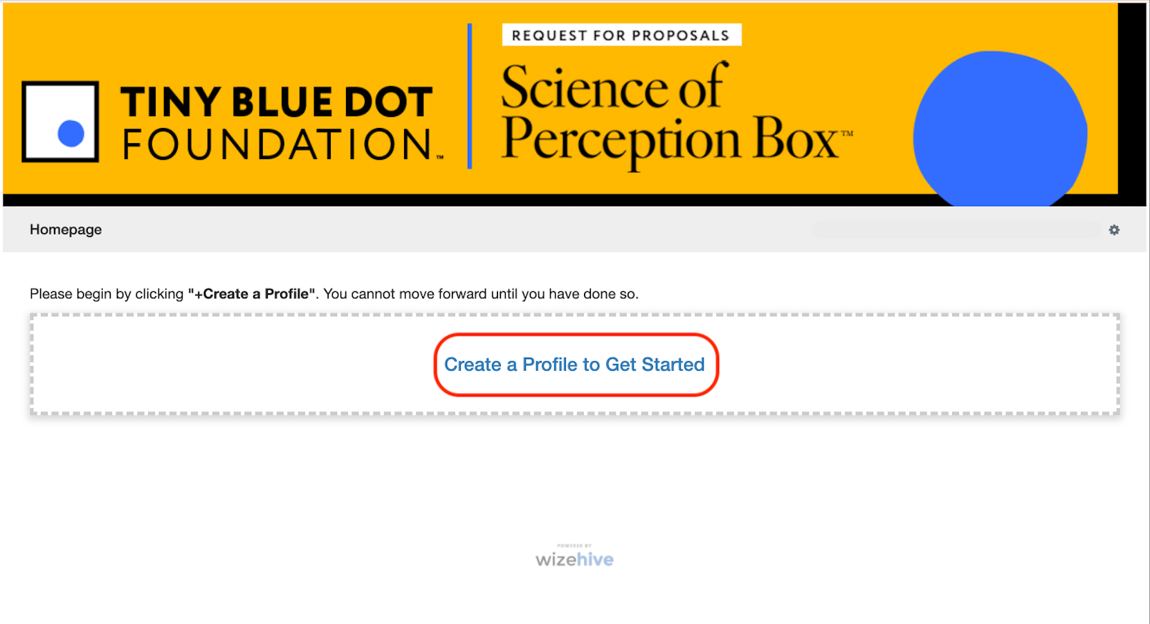 Step 3: Create a Profile.